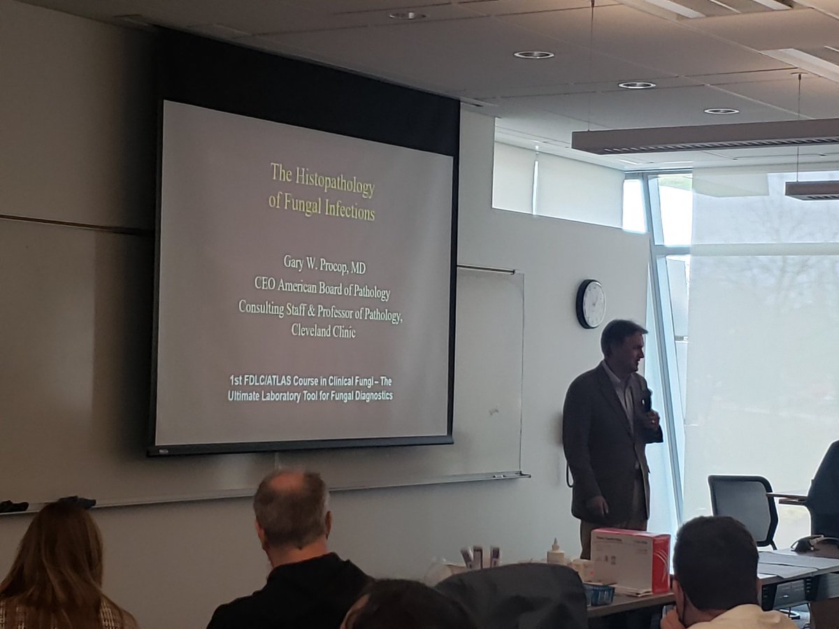 Kenneth Gavina, PhD, D(ABMM), SM(ASCP) (@kennygphd) on Twitter photo Joy, excitement, delight. 😅🤯
All words that come to mind being able to listen to <a href="/GaryProcop/">MicroBytes</a> talk about fungal histopathology.🍄🔬
Big thank you to the #FDLC <a href="/szhang28/">Sean Zhang</a> <a href="/EBabady/">Esther Babady, PhD</a> <a href="/aharrington1884/">Amanda T. Harrington, PhD, D(ABMM)</a> and everyone else for organizing such an amazing course! #clinmicro #IDTwitter Joy, excitement, delight. 😅🤯
All words that come to mind being able to listen to <a href="/GaryProcop/">MicroBytes</a> talk about fungal histopathology.🍄🔬
Big thank you to the #FDLC <a href="/szhang28/">Sean Zhang</a> <a href="/EBabady/">Esther Babady, PhD</a> <a href="/aharrington1884/">Amanda T. Harrington, PhD, D(ABMM)</a> and everyone else for organizing such an amazing course! #clinmicro #IDTwitter