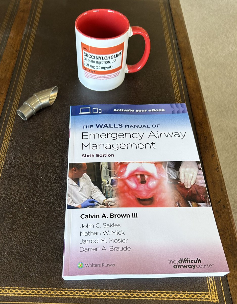 Excited to just have received in the mail the 6th Edition of the Wallls Manual of Emergency Airway Management! Honored to have worked on this with such an illustrious group of editors! @CalvinBrown73 @NateMickMD @jarrodmosier @DarrenBraude