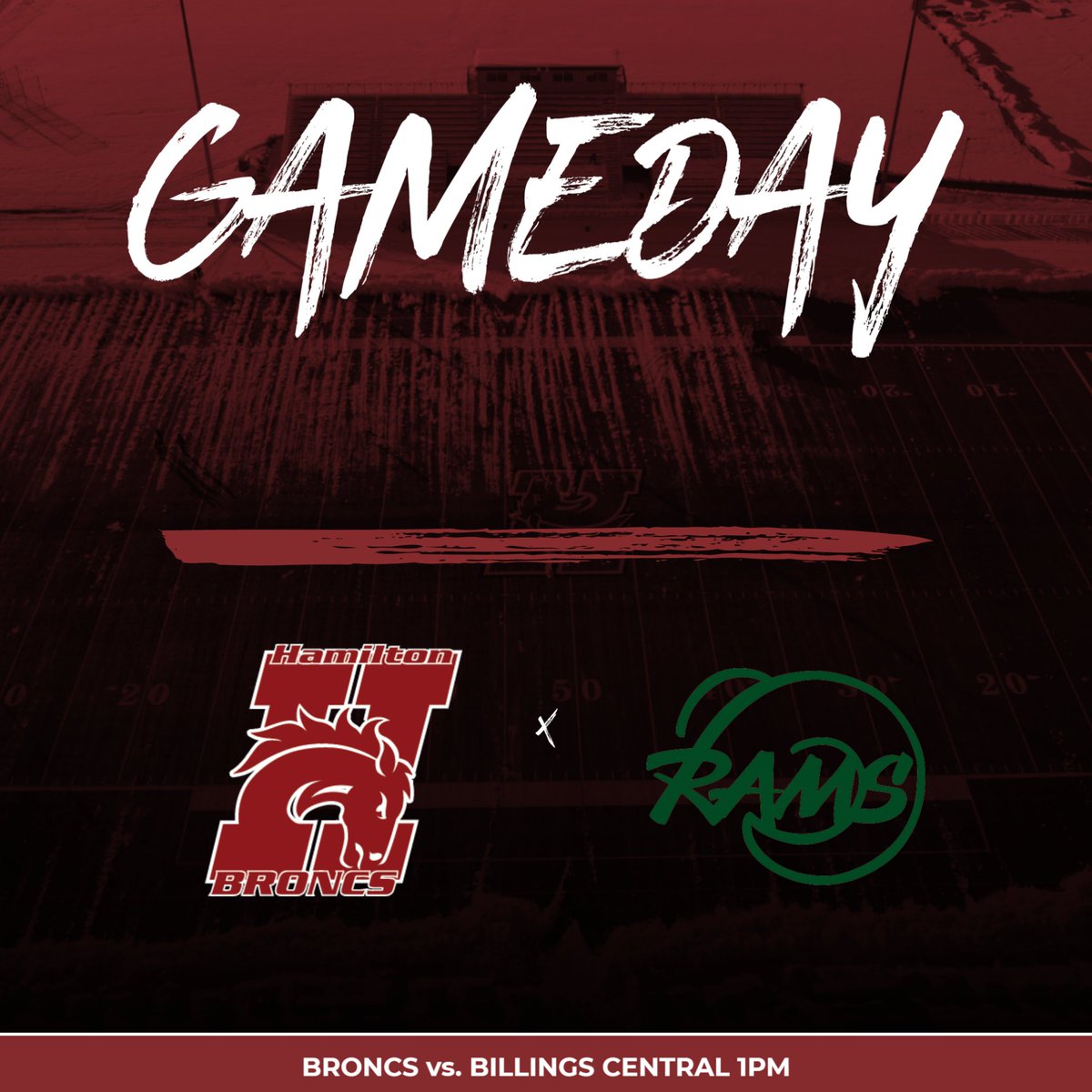 Come down to the stadium and pack the stands to help our Broncs on to victory! The Broncs take on Billings Central at 1pm in a Class A Semifinal matchup. #GoBroncs #BroncFamily