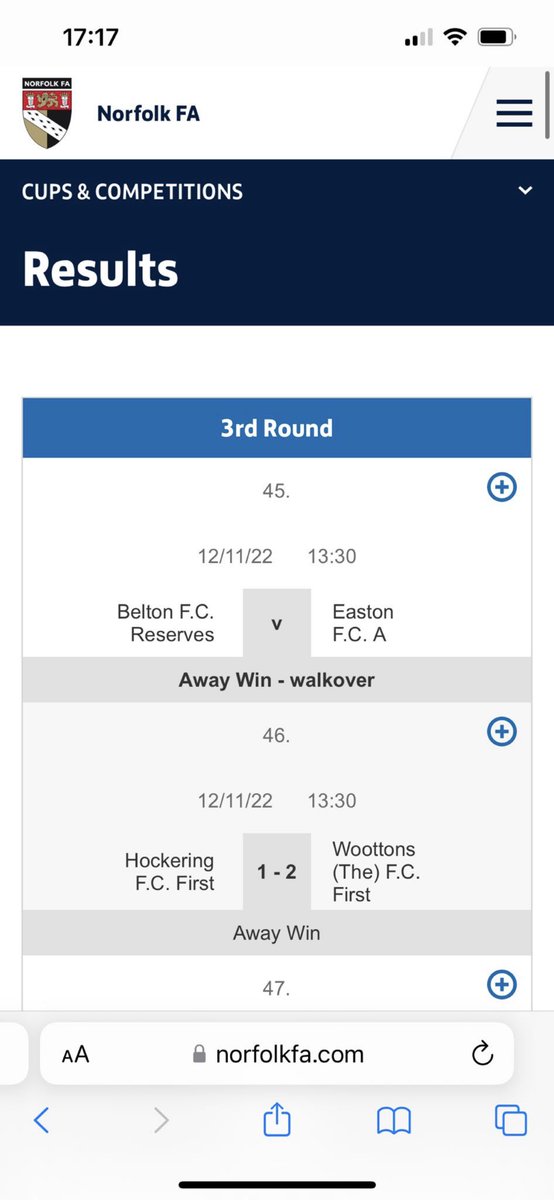 County cup win against an unbeaten side … ooooh go on then !! Up the Woottons 💪🏼💪🏼