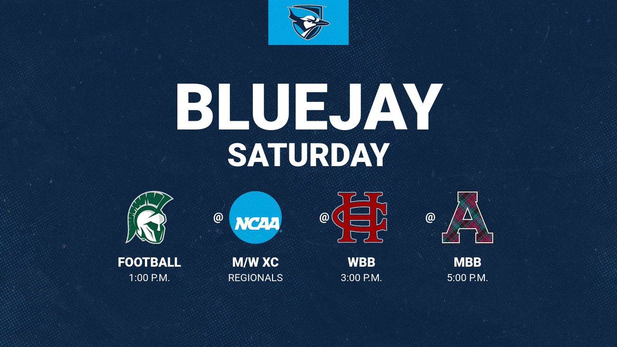 It's a busy Saturday for the Bluejays! Make sure to follow follow along today🔽

🏈FB: bit.ly/3Ut9ow6 (no live stats)
🏀MBB: bit.ly/3USypkk
🏀WBB: bit.ly/3A9nVFb
🏃XC: bit.ly/3EBopXr