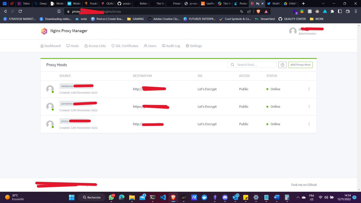 orbitturner's tweet image. 🖖🏾💛 HELLO DEVOPS💛😉

We Are Saturday and i&apos;m in a New Project for a big client  where i&apos;m in charge of all the Software and Infra Architecture. So, im having a lot of fun with the trio #DockerCompose #Portainer #NginxProxyManager 😊❤️

#NextStep: #k8s

#StayTunedToBeInformed