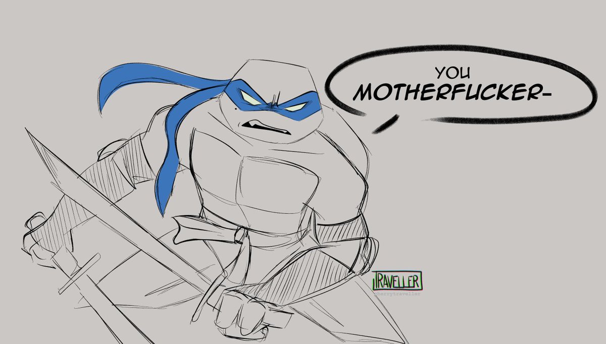 ch3rrytraveller's tweet photo. there's no way he can keep fellow teenage boys from swearing but goddamn will he try
#tmnt #TMNT2003 #tmntau https://t.co/CEvQUIpOkI