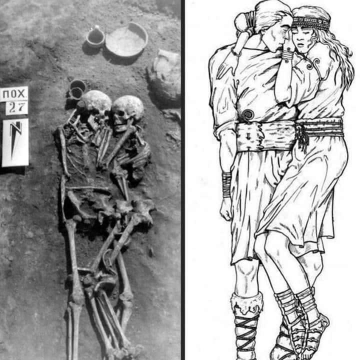3000 years ago, this woman decided to bury herself alive, with her deceased husband. Skeletons and a pair of sickles were found in Ukraine, buried there as early as 1000 BC or 3000 years ago. The particularity? The lovers were next to each other in their den.
#Ancient_Pompeii