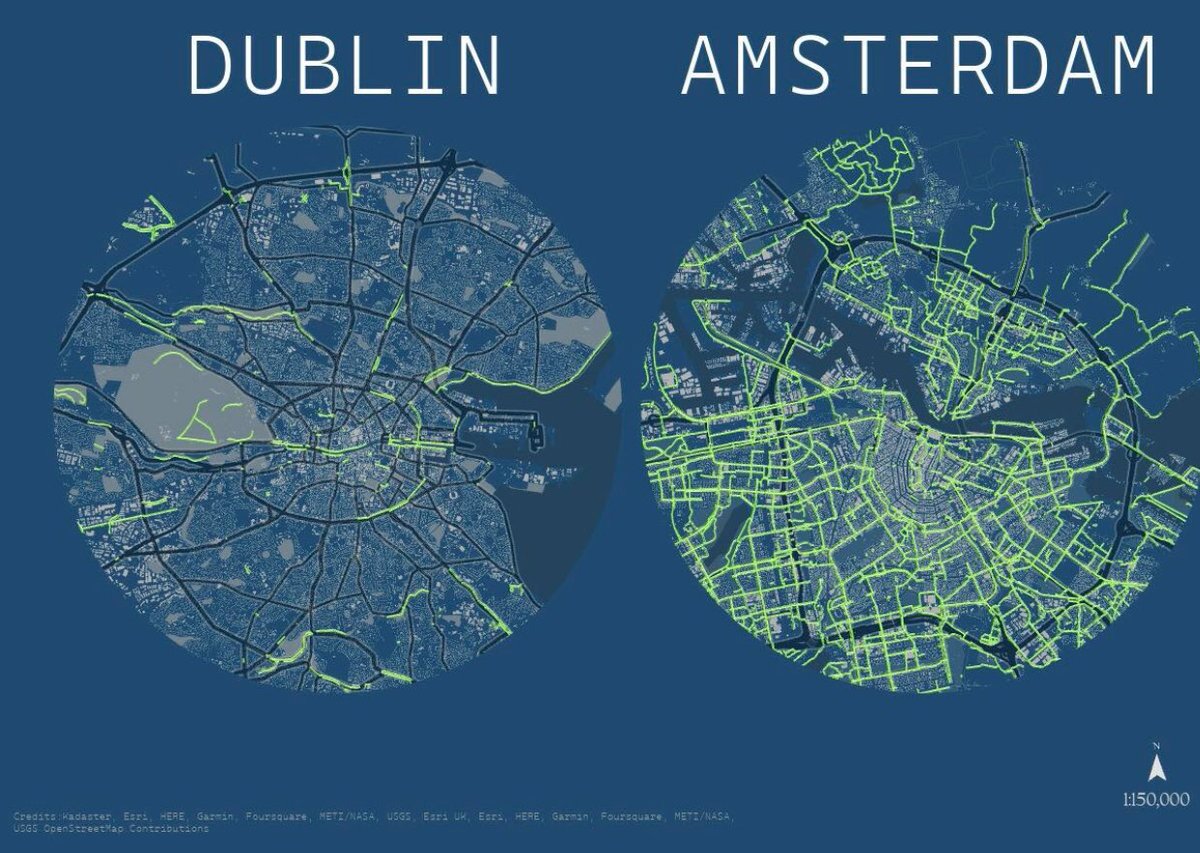 brian_caulfield's tweet image. Why don’t we have more cyclists in Dublin? Image from @EsriIreland