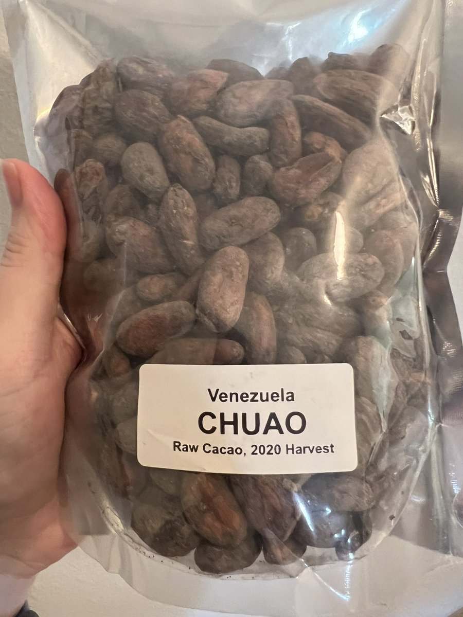 chocophilenyc's tweet photo. I’m sorting #Chuao #cacaobeans to prepare them for roasting. What are you up to? #makingchocolate https://t.co/RjWMWzhaAl