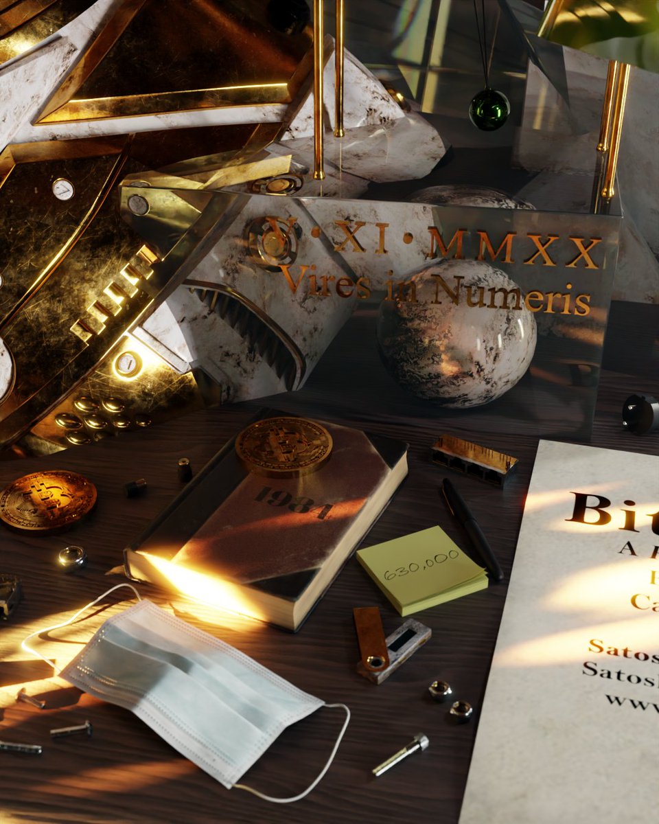 NotFungible's tweet image. A few still frames from the Chronicles 2020 piece by @alnboltn - drops Thursday on @makersplace. 

"The Halving" - depicts the year 2020 in #crypto in this audio/visual artwork, focusing on the latest #Bitcoing halving. 

More in an interview with Alan⤵️
rare.makersplace.com/2022/11/02/the…