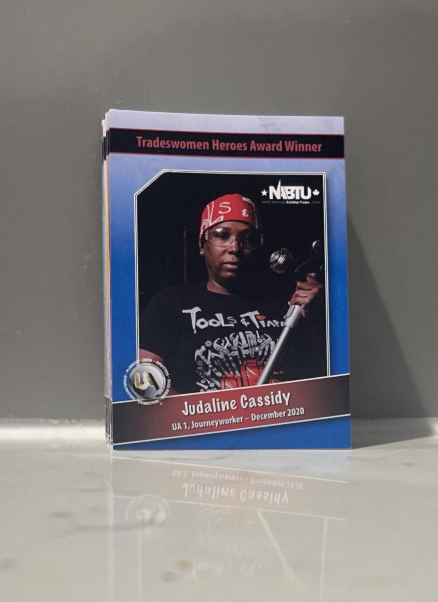 judalinecassidy's tweet photo. @NABTU_TWBN was epicโฆ.
#uaplumbers was is full effect.
Thanks @NABTU for featuring me and my @UAPipeTrades
sisters in your tradeswomen trading cards.
Thanks @UALocal1 for supporting our delegation ๐๐พ
#plumber
#uaplumbers
#union
#tradeswomen
#lasvegas
#jobsdonthavegenders https://t.co/pFZqqPdZsJ