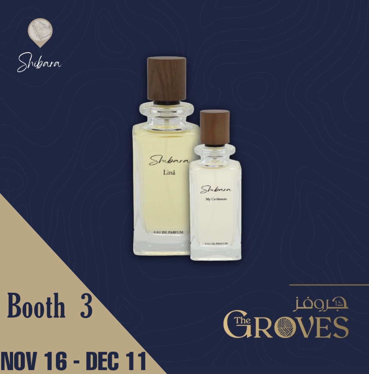 Shibaraperfumes's tweet photo. يسرنا تواجدكم في مجمع the groves
حيث سيكون لنا معرض لمنتجاتنا ✨
نسعد بزيارتكم 🤍
من 16 نوفمبر إلى 11 ديسمبر
📍 الموقع :
https://t.co/JqAtbEcxPF
#ذا_جروفز
#فوق_الخيال
#موسم_الرياض
#عطور_شيبارة | #shibara_perfumes
#شيبارة | #shibara https://t.co/rdKS0MoqUG