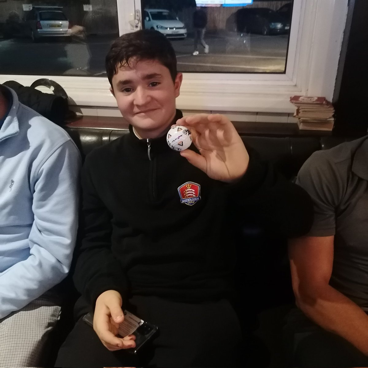 13 year old Nathan scores the youngest ace anyone can remember. Flying the <a href="/Middlesex_Golf/">Middlesex Golf</a> flag may have helped! #4th
