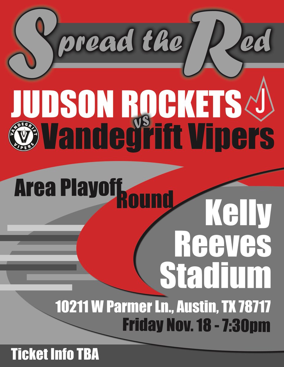 Best time of the year, Playoff time, SPREAD THE RED! @JudsonISD @JISD_ATHLETICS @JISDRocketPride