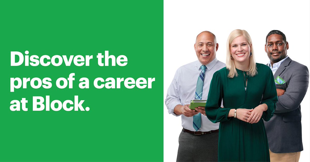 Pam24new's tweet photo. Use your skills to inspire people to make confident, informed decisions about their lives, careers, and money! Apply now to be our next Remote Tax Professional: https://t.co/9sj6xeinGY #BlockHasYourBack https://t.co/kKgNKjlPYx