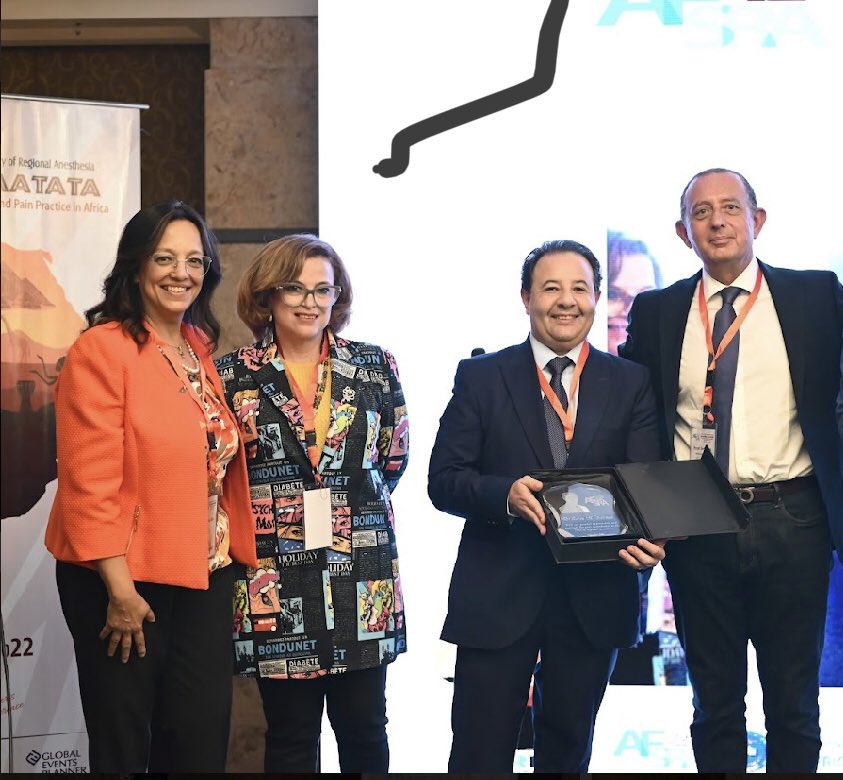 AFSRA10's tweet photo. This year #AFSRA2022 had for the first time #AFSRA Diamond prize granted for people with extraordinary contribution to improving #RA in #africa and this year it was given to Dr Loran Soliman , director of acute pain management service &amp; fellowship, Cleveland Clinic,OH https://t.co/D6T4rSxXhC
