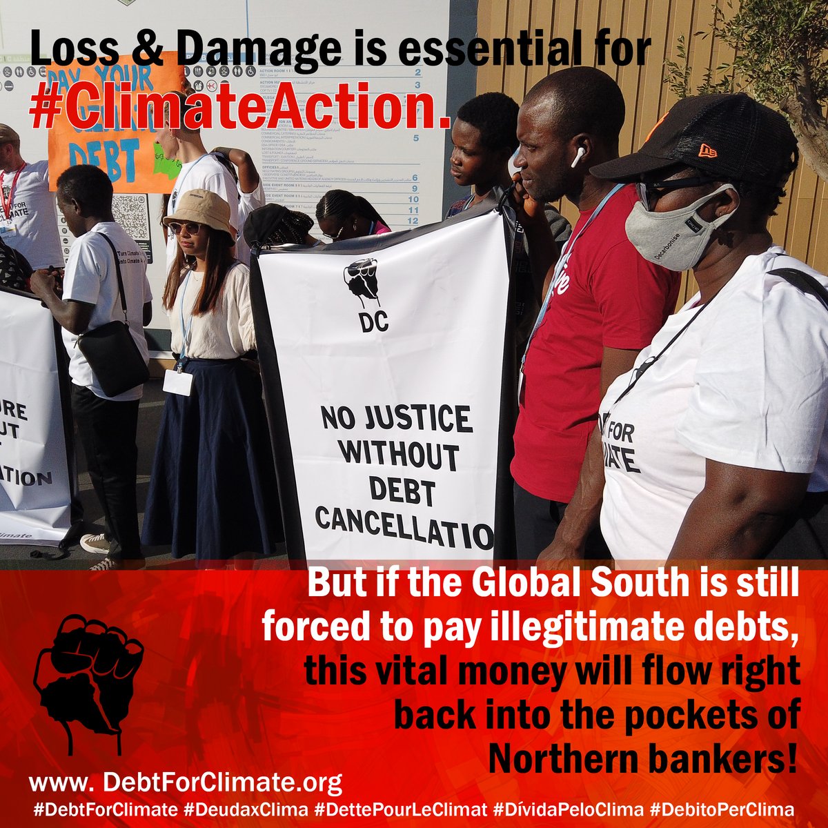 DebtforClimate's tweet photo. 4/9 However, if they are not accompanied by the cancellation of the financial debt of the affected countries, there is a considerable risk that these and otherwise available funds will be diverted into debt service.
#CancelTheDebt!

#DebtForClimate #DeudaXClima #DettePourLeClimat https://t.co/eJa53y6cbC