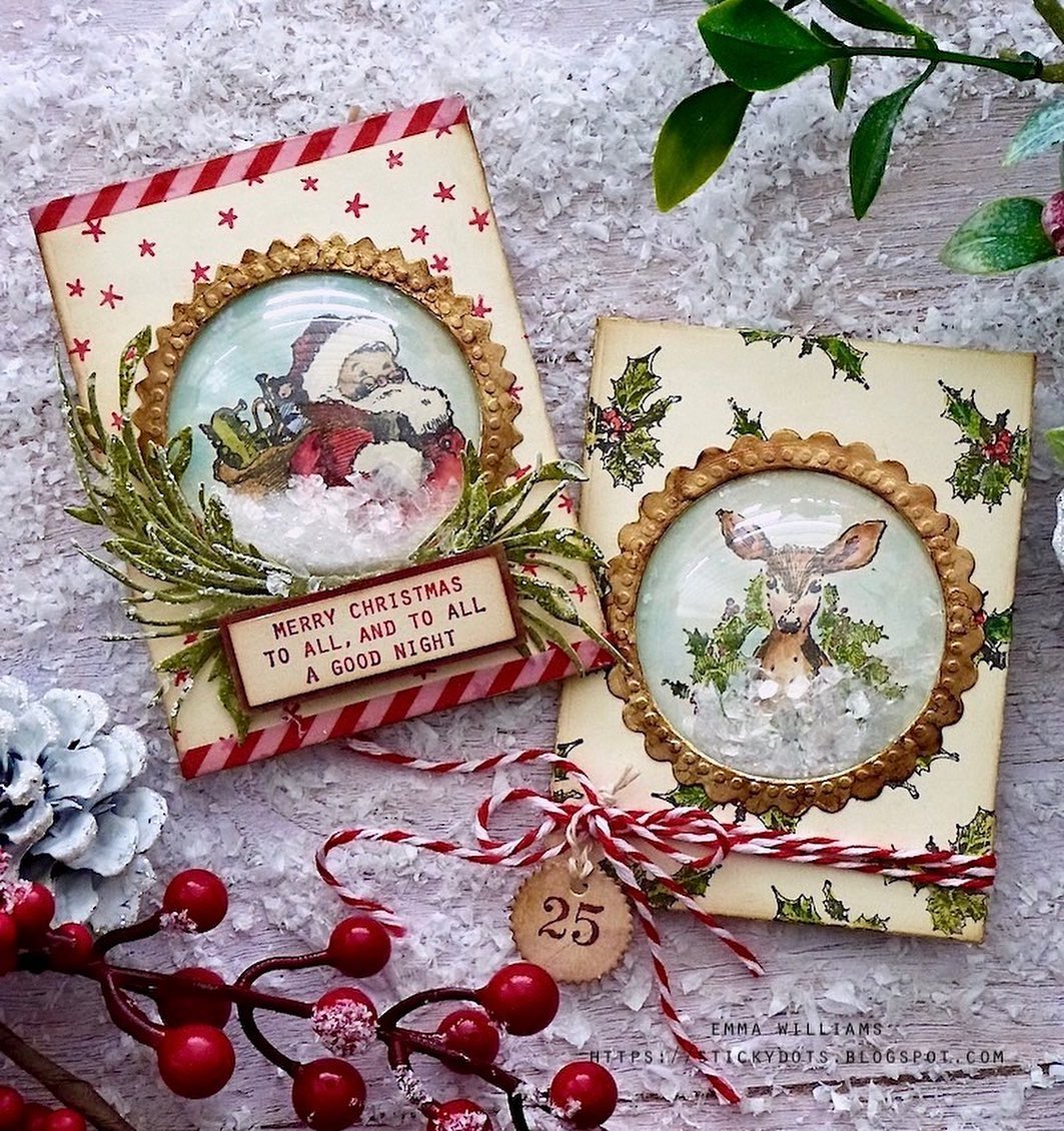 stampers_anon's tweet photo. 🎁🎅🏼 NEW #timholtzstamps Darling Christmas—love this set so much! the images are super detailed + are perfect to use w/the @sizzix Collector die set, which is exactly what @artymiss did to make these ‘shakety shake’ gift card holders, ready to hand out at Christmastime🎄🦌 https://t.co/rFcBnN2iTl