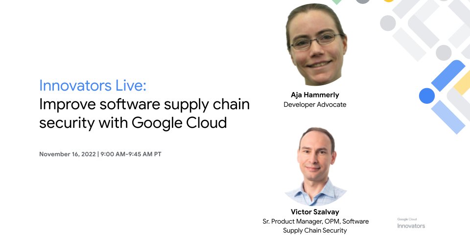 GoogleCloudTech's tweet photo. Spend your lunch hour learning about Software Delivery Shield 🥪 🥤 🛡️

Walk through the solution and its components (Cloud Workstations, Assured OSS, and Cloud Build) and learn how they work together to protect your software supply chain end to end → https://t.co/zcvyHxO2dU https://t.co/ZkbnvL0U5Z