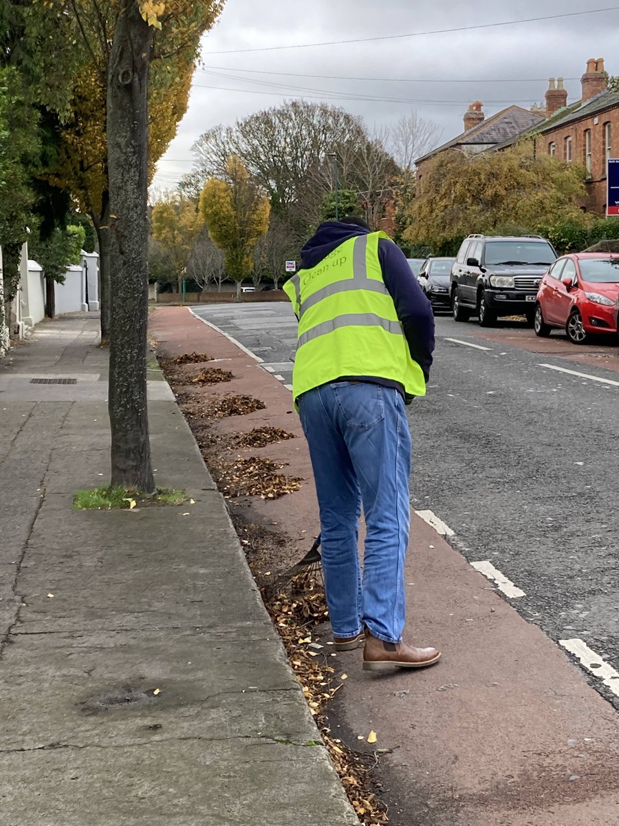 GlasnevinClean's tweet photo. Big thank you to those who were out this morning, we filled 20+ bags in total, most with leaves only! 
We'll be out again on 26th Nov from 10am... see you then? https://t.co/cLUYzHFik8