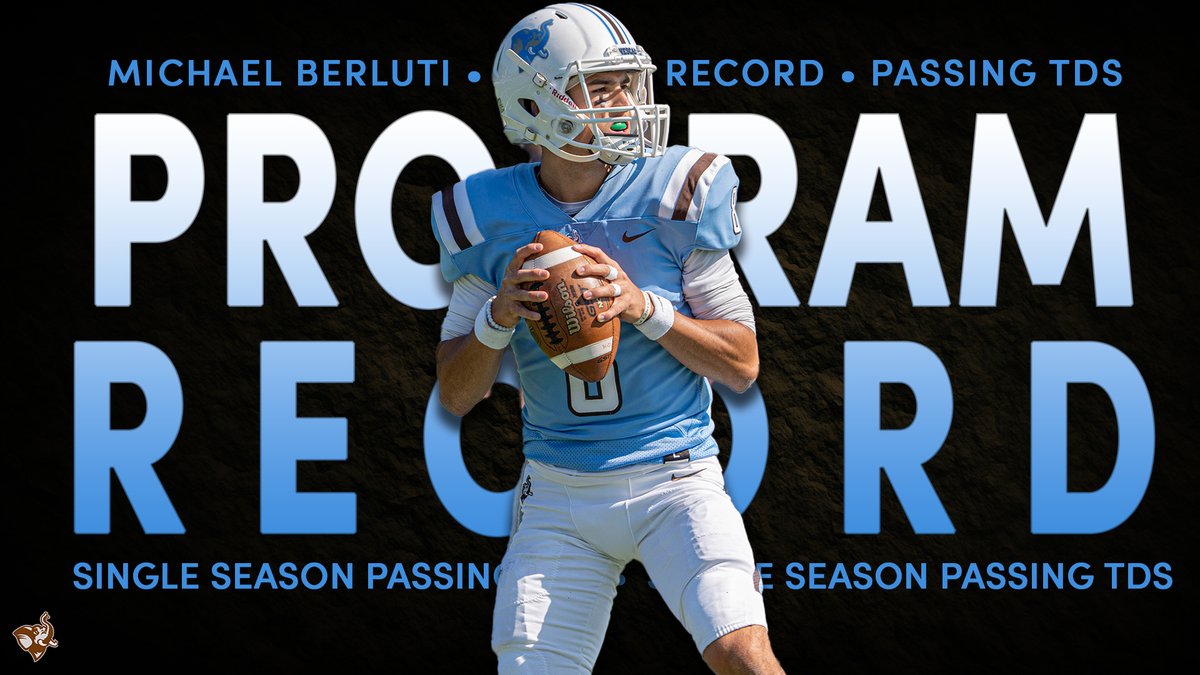 TuftsJumbos's tweet photo. FB | RECORD BREAKING QUARTER!! Michael Berluti has broken the following records today, as he topped the single season passing yards and single season TDs mark!! Ohh theres more... @FootballTufts 

⏬⏬⏬ https://t.co/rreFGtP7rY