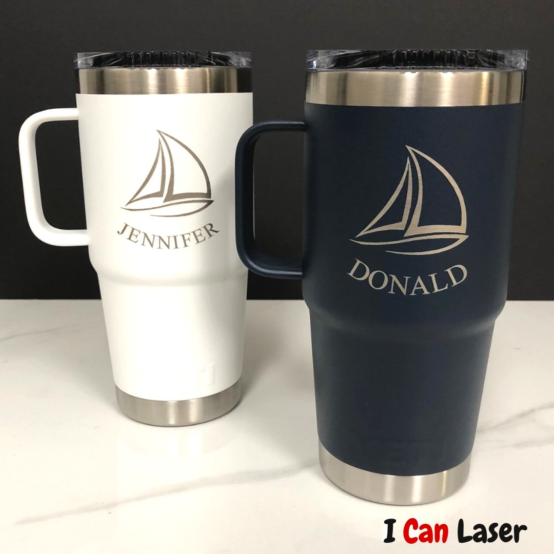 IcanLaser's tweet photo. Yeti Mug Engraving https://t.co/QfPeziXKRD