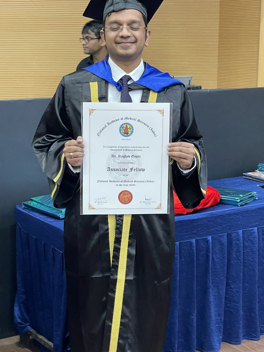 Admitted as Associate Fellow National Academy of Medical Sciences today at SMS  Jaipur during 62nd Convocation of NAMS