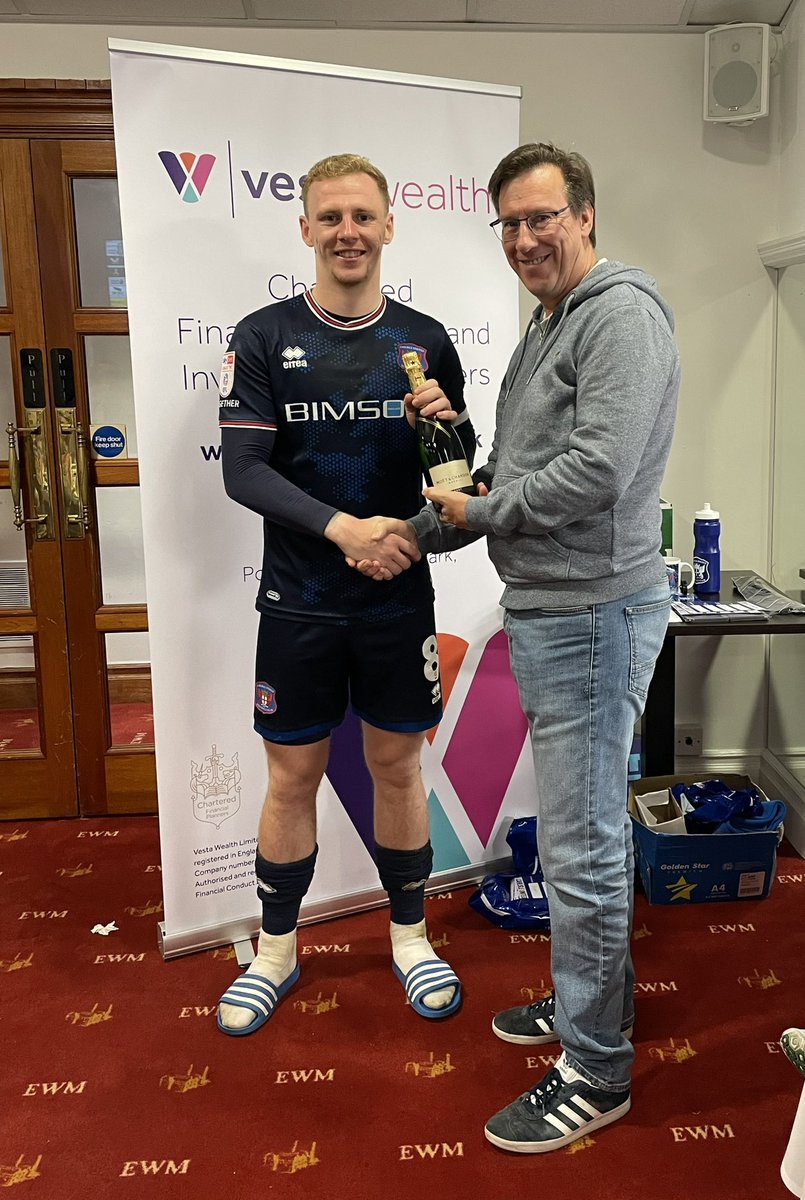 🍾 <a href="/VestaWealth/">Vesta Wealth</a> man of the match for Callum Guy 💪🏼 #cufc