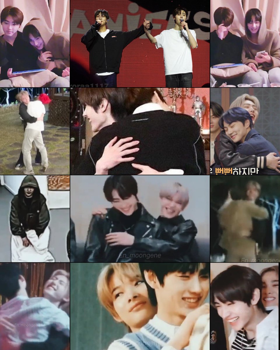 sunghoon is the type of person who loves hugs, holding hands etc so the stars aligned and he met these two :')