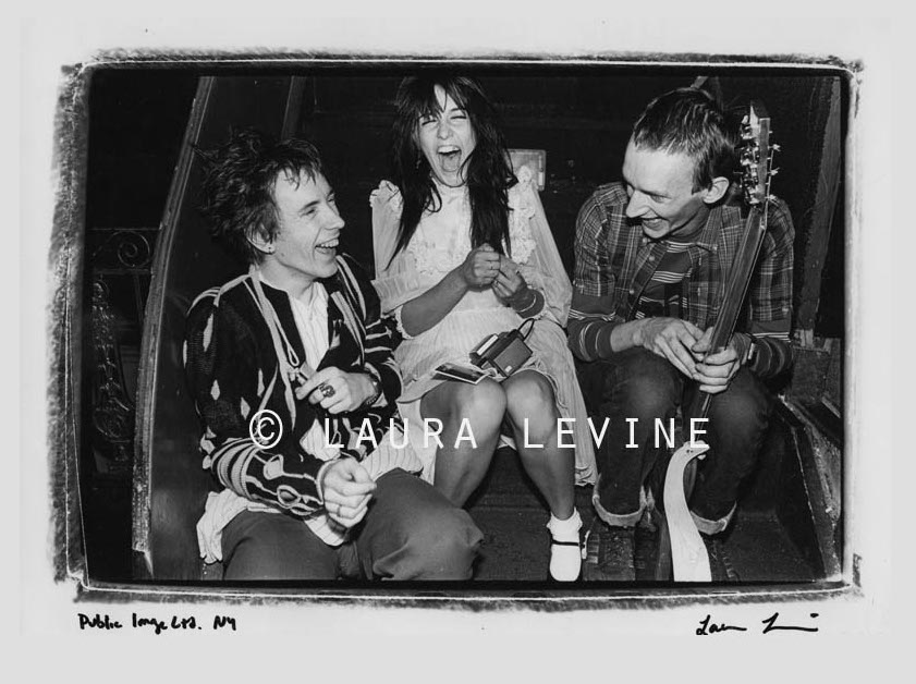 Keith Levene passed away yesterday. Fuck. Here's a memory of a happier time, a photo I took of #JohnLydon, #JeanetteLee #KeithLevene a few hours before PiL took the stage at The Ritz in 1981, after which mayhem ensued. RIP Keith 💔 (Photo © Laura Levine 1981 rights reserved).