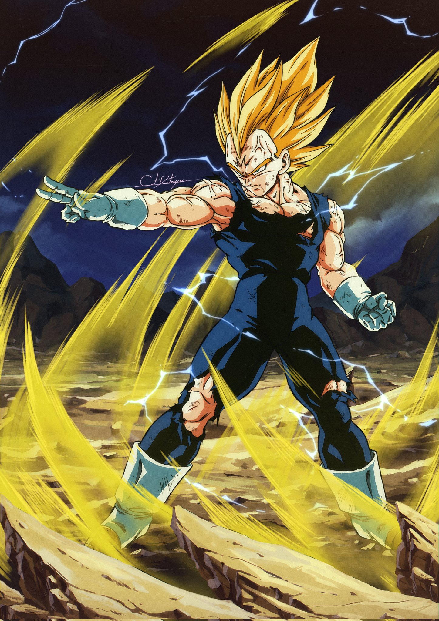 Majin Vegeta Final Explosion Drawing