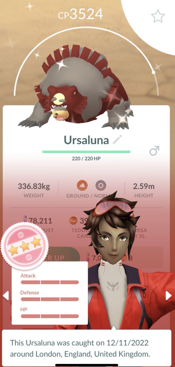 TsukiNoAkuma13's tweet photo. SO HAPPY TO HAVE CAUGHT MY FIRST EVER ✨🐻SHUNDO🐻✨🌙 TODAY!! 🥹🥹🥹🥹🙌🙌🙌💖💖💖 #shundo #pokemongo #teddiursacommunityday #pogocommunityday #PokemonGOCommunityDay #ShinyPokemon #shundopokemon #ursaluna https://t.co/rjWTrAdSdM