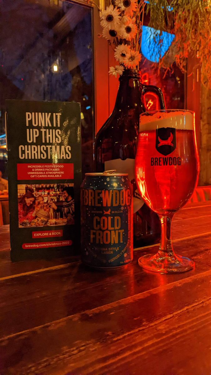 Embrace The Cold Front ❄

A gorgeous and warming Vienna Lager, with a delicate toastie aftertaste and immediate malty richness. In Stock From Today 🍻

Remember to book now book now to punk up your Christmas on our website! Link In Bio! 😁

#Beer #Bristol #Christmas #brewdog