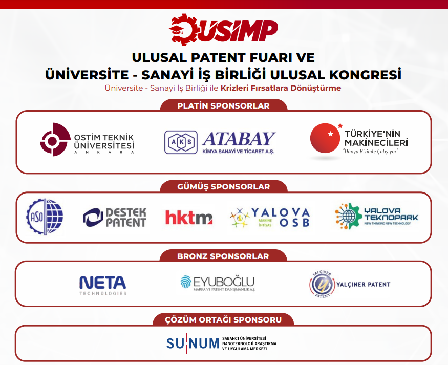usimpmerkez's tweet photo. UPF'22 22-23 Kasım tarihlerinde @TURKPATENT paydaşlığıyla ve @ostimteknikuniv @atabayas @oaibtr @ASOResmiAdres @DestekPatent @hidroparkocaeli @yalovateknopark @netaelektronik Eyuboğlu patent, Yalçıner Patent @sunumsabanci  sponsorluklarıyla gerçekleşmektedir.

Teşekkür ederiz. https://t.co/HEjpBQwJOg