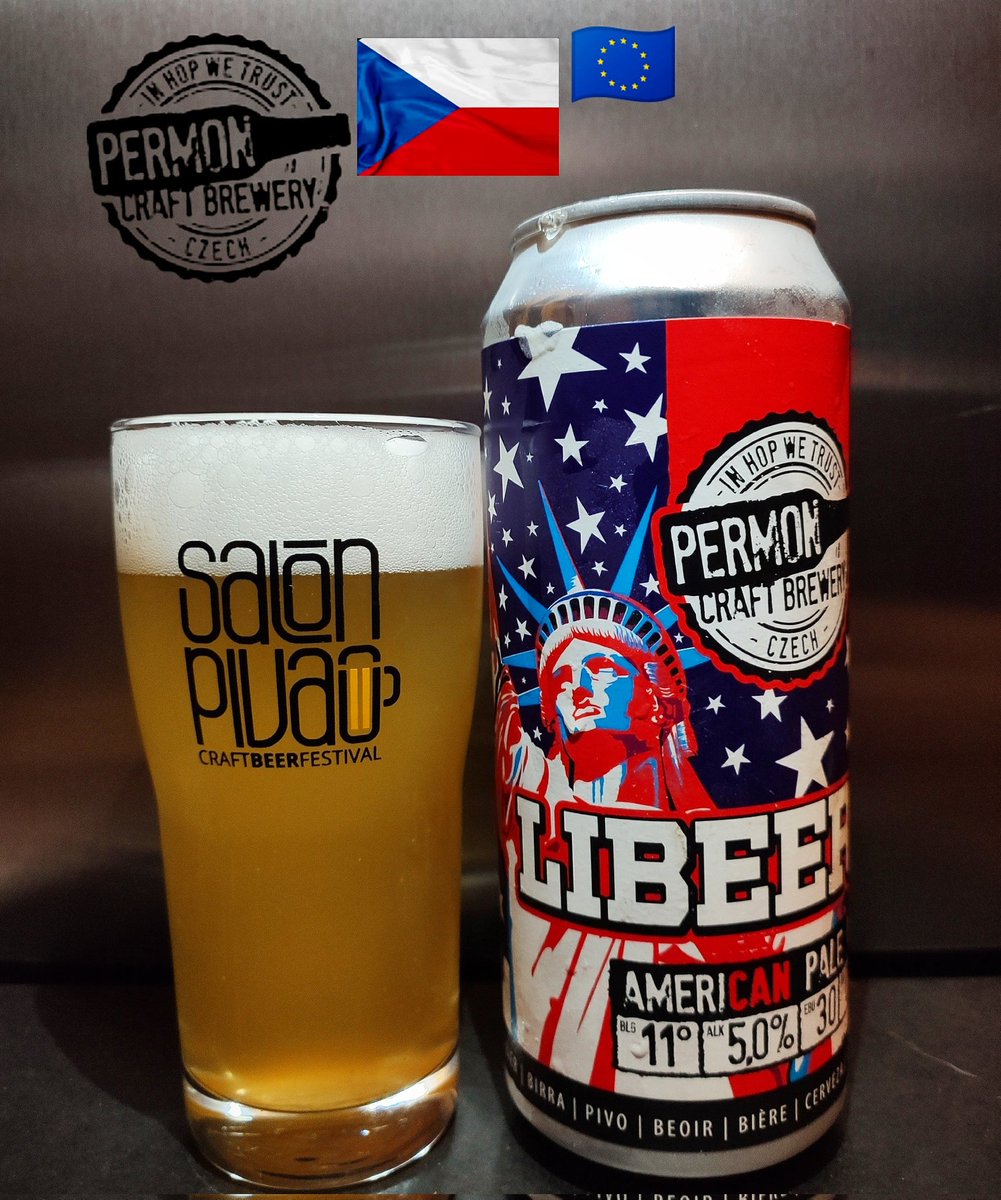 maccko's tweet photo. 🍺PERMON @pivovarpermon
🌾LIBEERTY 11°
🌾American pale ale
🌾Alk:5%,IBU:30,
🌾chmel: Mosaic, Centennial
🍺Made in Czech 🇨🇿🇪🇺
#craftbeertips #pivo #piwo #cerveja #bier #beer #breja #biera #birra #biere #cervesa #cerveza #бира #пиво #酒 #mais1gole #beerporn #øl #remeslenepivo https://t.co/wsASeAqDxt