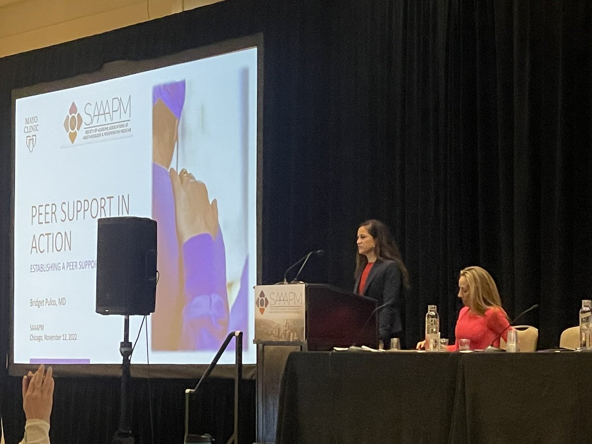 MayoAnesthesiaResMN (@mayoanesres) on Twitter photo Dr. Bridget Pulos discussing Peer Support in Action at #SAAAPM22
<a href="/BridgetPulos/">Bridget Pulos, MD, FASA</a> <a href="/MayoAnesthesia/">Mayo Clinic Department of Anesthesiology</a> Dr. Bridget Pulos discussing Peer Support in Action at #SAAAPM22
<a href="/BridgetPulos/">Bridget Pulos, MD, FASA</a> <a href="/MayoAnesthesia/">Mayo Clinic Department of Anesthesiology</a>