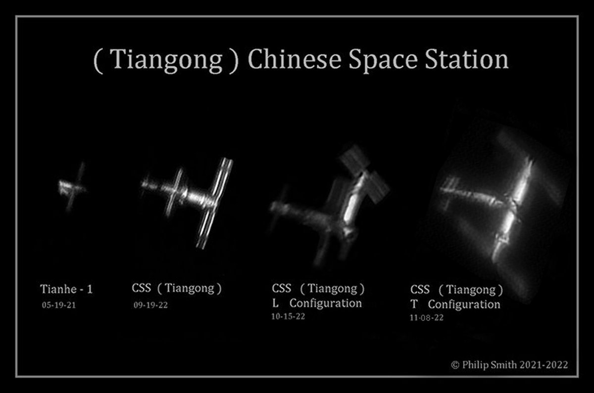 China's Wentian lab module and Mengtian module are now both docked to the side ports on the Chinese Space Station (Tiangong) Node Cabin, . Wentian  and Mengtian modules both now form Tiangong T new shape configuration as a result in 1 CSS far right image. Kind Regards  To ALL:-)