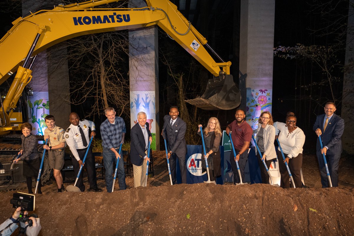CityofAtlanta's tweet photo. This week, we broke ground on the next section of the #PATH400. This trail will provide residents with new recreation opportunities & reconnect neighborhoods. The project is funded by federal & local governments, including $2.5M from the City’s TSPLOST funds. https://t.co/Uu3lXivSP2