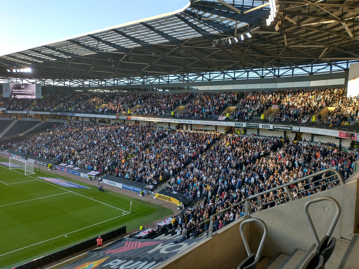 6500 Derby fans at MK Stadium!!!😮👍💪👏