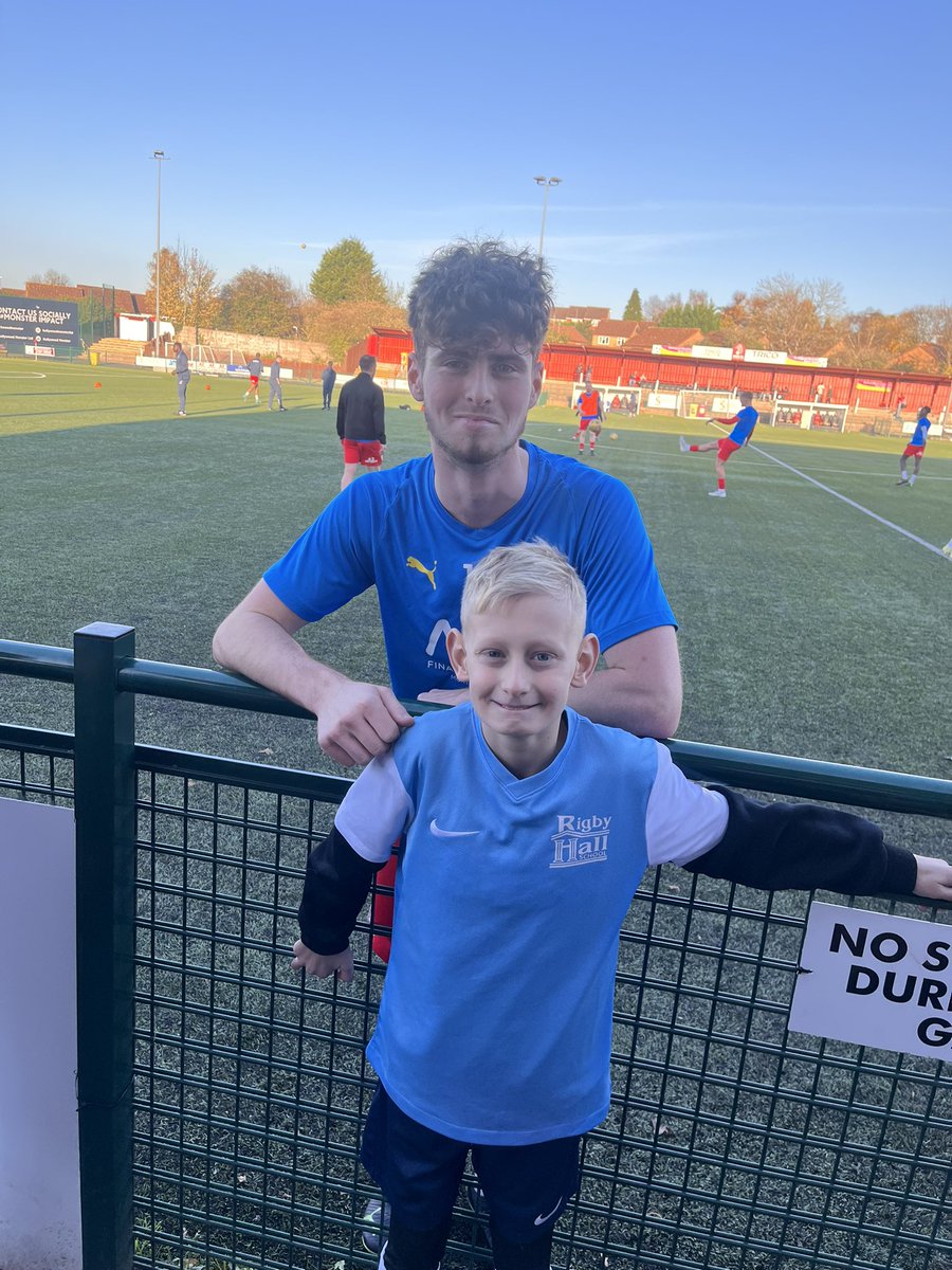 Tay enjoyed Redditch United today <a href="/RigbyHsch/">Rigby Hall School</a>  he loved seeing Henry ❤️