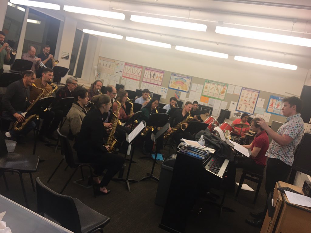 bowsuze's tweet photo. @elcb_social @NCBF_festival Big Band warming up ahead of their slot. Good luck. Enjoy! https://t.co/lAZCcDGT2p