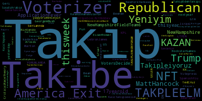 infokalyptisch's tweet photo. Trending in my timeline now:  #Takibe (4)  #Takip (4)  #Voterizer (4)  #NFT (3)  #TAKPLEELM (3)  #America (3)  #Exit (3)  #takip (2) https://t.co/9qoV3aIZvx