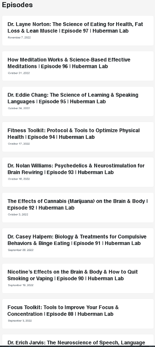 PodscriptAI's tweet image. Transcripts of 19 Episodes of the Huberman Lab Podcast (@hubermanlab ) can be found on our website, including timestamps. Check them out here.

podscript.ai/podcasts/huber…