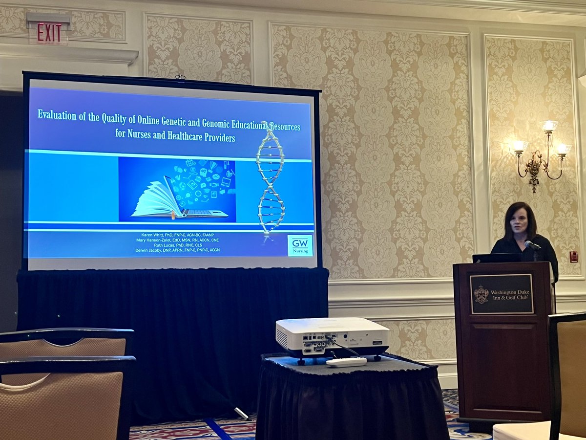 ISONG_news's tweet photo. Thank you Dr. Karen Whitt @gwNURSING for sharing your findings on evaluating the quality of online genetics and genomics educational resources for nurses and healthcare providers!!! Wonderful recourse for nurses and students are available at #ISONG2022 web. #NursesInGenetics https://t.co/XSvf3swj8L