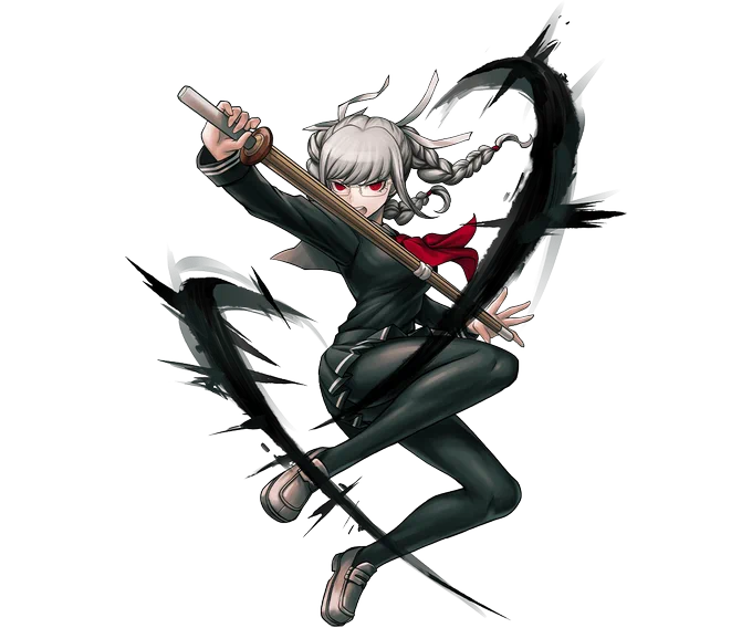 Peko Pekoyama splash art/special attack &amp; battle defeat sprites from the  x Danganronpa 2 collaboration. 
