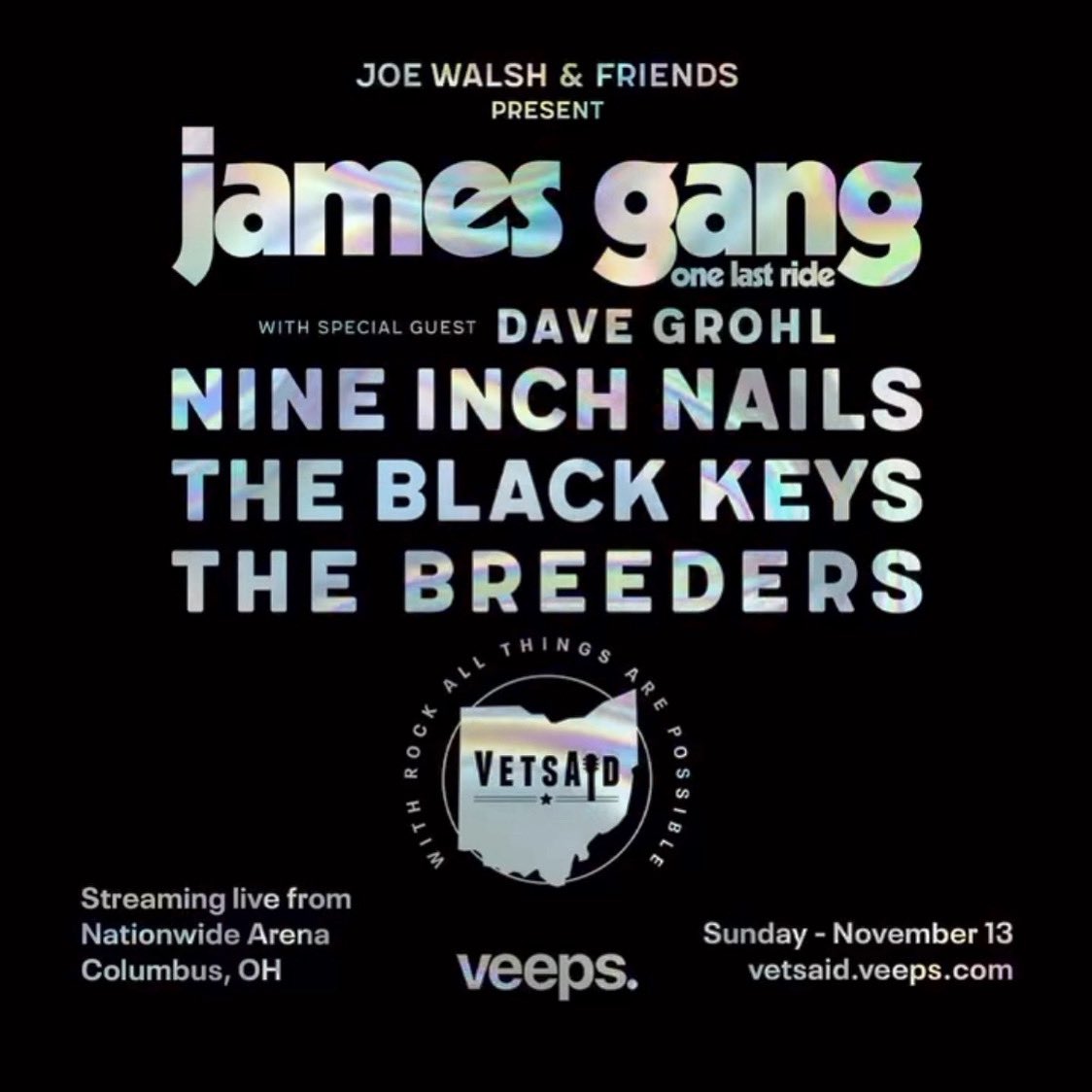 RoyOrbison3rd's tweet photo. Here in Columbus getting ready for Joe Walsh’s Vetsaid 2022! Finally I get to see my godfather and The James Gang on stage! https://t.co/O2xDZluCaj