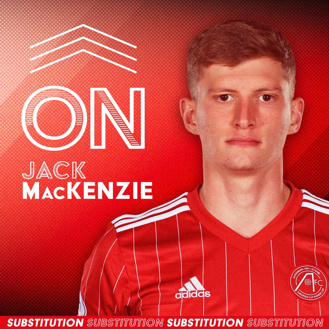 AberdeenFC's tweet photo. 78' - We make a double change. 

🔴 1-0 ⚫️

#StandFree | #cinchPrem https://t.co/F5fPzbJGE4