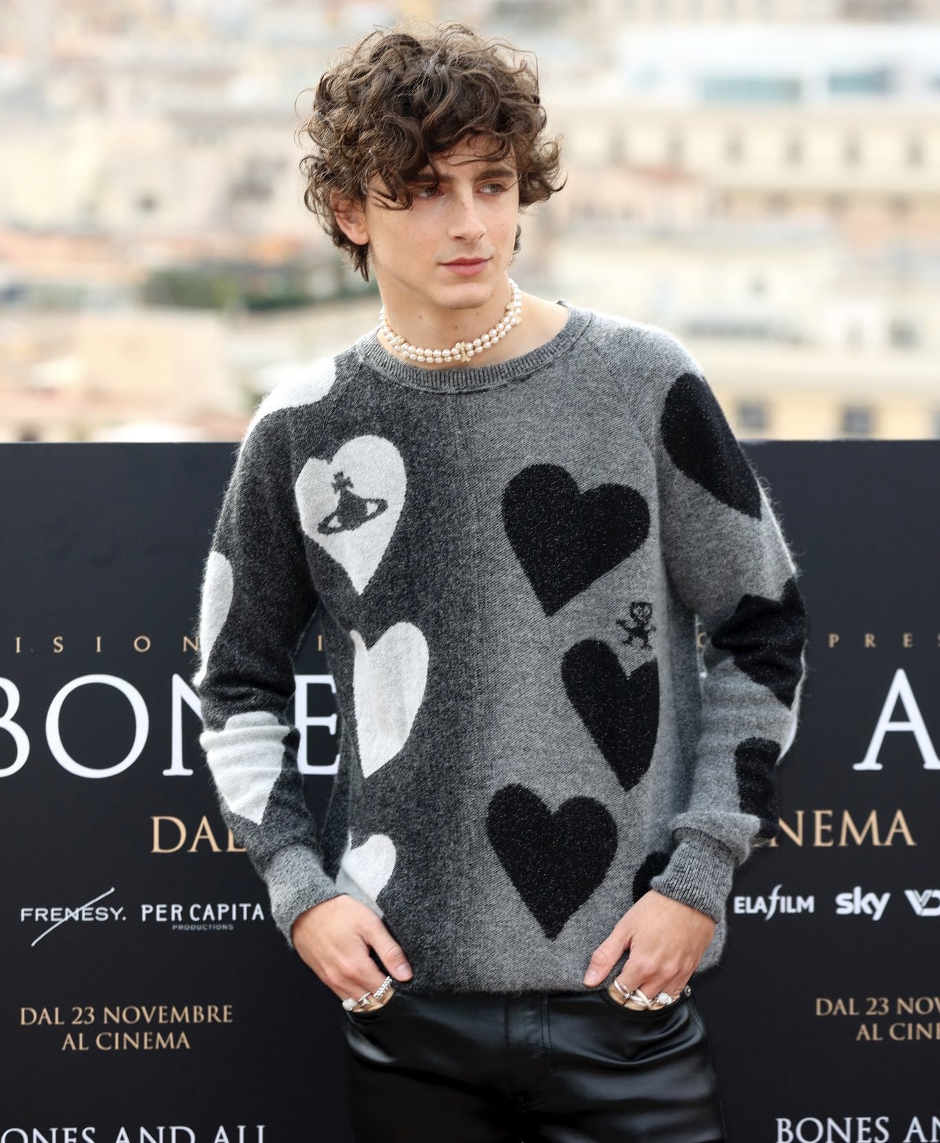 Timothée Chalamet Wore a Silver Bone Choker From Vivienne Westwood