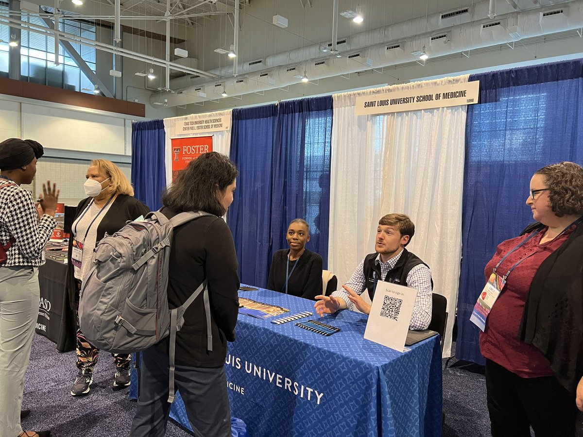 Hiral Choksi MD (@hiralchoksi) on Twitter photo Come check out our SLUSOM table at the AAMC career fair! Our students are team are hard at work! #AAMC2022 <a href="/slusom/">SLU Medicine</a> <a href="/ReederWells/">Reeder Wells</a> <a href="/pagingdrkate/">Katelyn Williams, M.D.</a> Come check out our SLUSOM table at the AAMC career fair! Our students are team are hard at work! #AAMC2022 <a href="/slusom/">SLU Medicine</a> <a href="/ReederWells/">Reeder Wells</a> <a href="/pagingdrkate/">Katelyn Williams, M.D.</a>