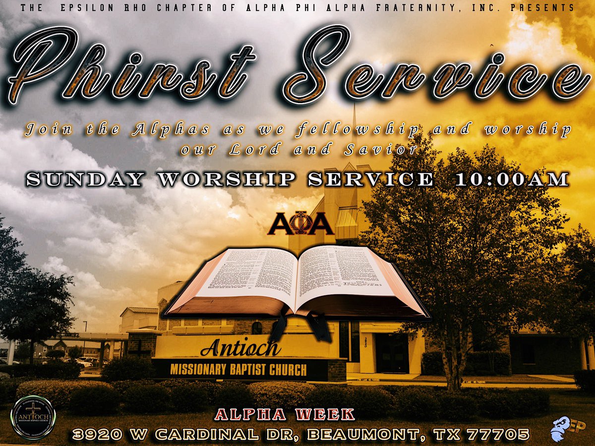 LamarAlphas's tweet photo. For our PHIRST EVENT of Alpha week.. We would love for everyone to come out to PHirst service as we start the week off right with Sunday Worship❄️ https://t.co/hMQMU0hbDF