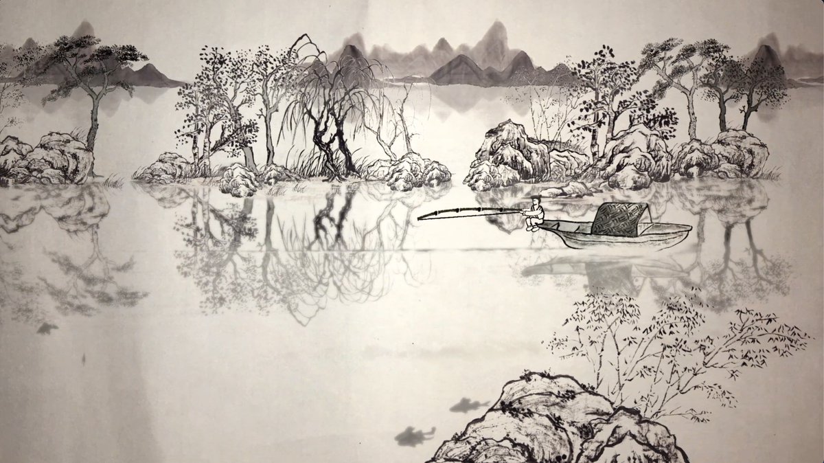 Here's Lucky Yu! 🤞🎣 A super chill fishing game with hand-painted art by my mom #screenshotsaturday #gamedev