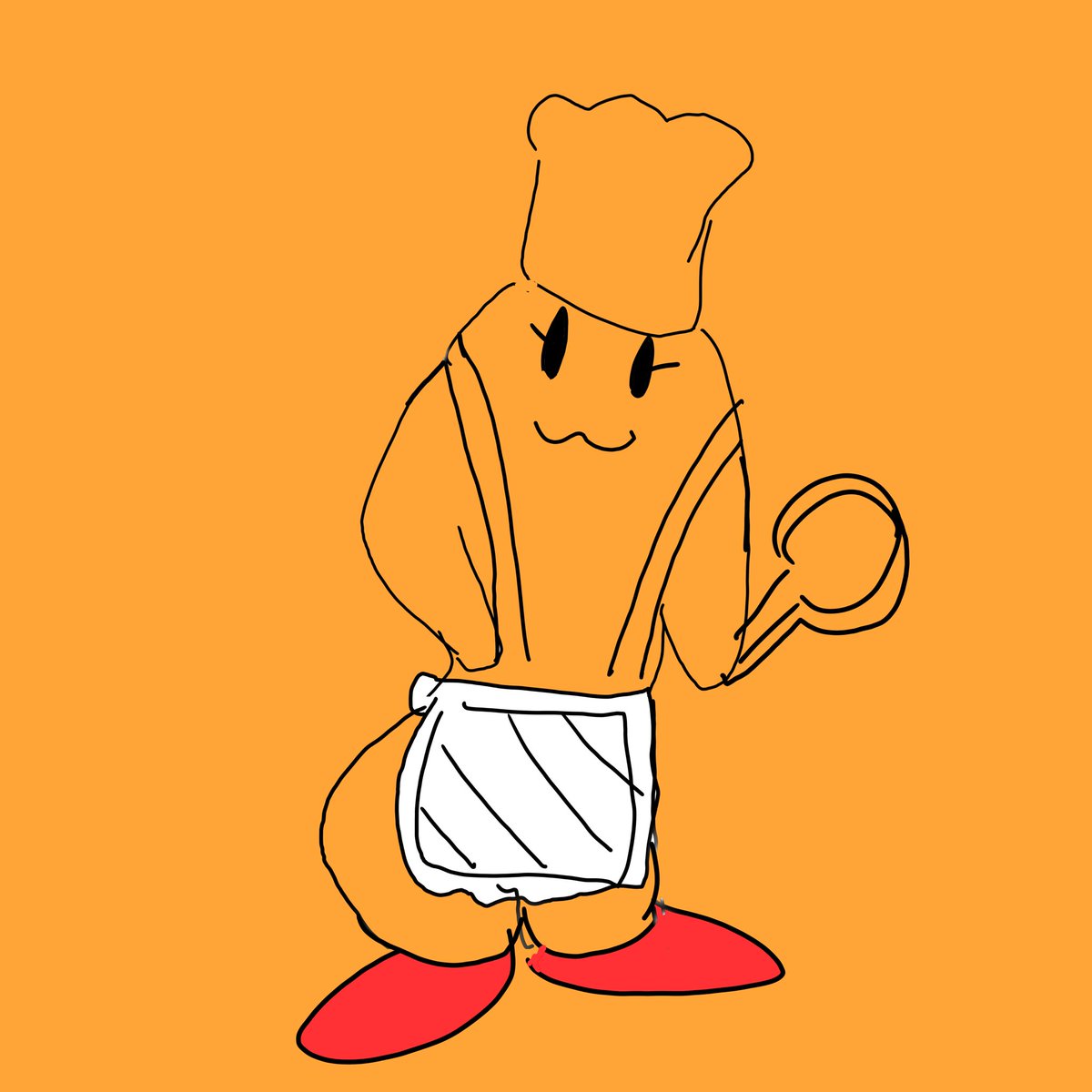chef hat solo apron simple background hat :3 standing  illustration images