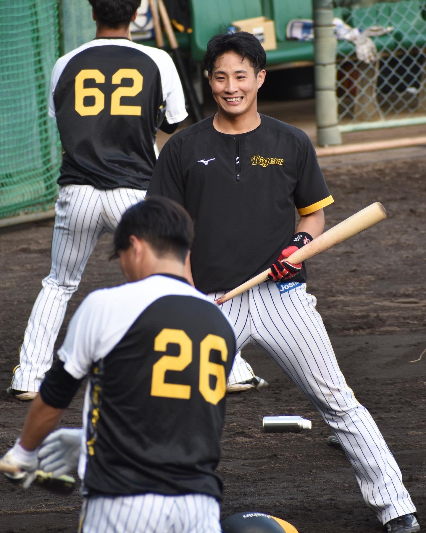 阪神タイガース　木浪聖也選手　使用済みバット　ヒビ割れ有り　① 阪神タイガース 木浪聖也選手 使用済みバット ヒビ割れ有り ①